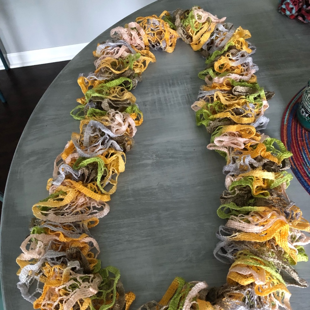 Scarf - Beautiful & handmade. NWOT. 62” long.